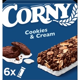 Corny Barras de Cereais Cookie Creams Pack 6 unidades embalagem 23 g