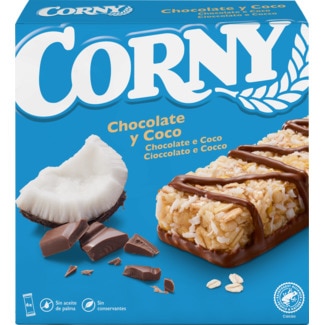 Corny Barras de Cereais Chocolate e Coco Pack 6 unidades embalagem 25 g