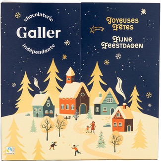 GALLER calendario de Adviento Festive box of chocolate rawetes and bars estuche 1 unidad