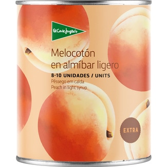 EL CORTE INGLES peach halves in syrup 8-10 units tin 480 drained weight g