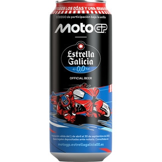 ESTRELLA GALICIA 0,0 cerveza rubia sin alcohol lata 33 cl