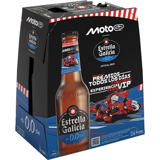 ESTRELLA GALICIA 0,0 cerveza sin alcohol pack 6 botellas 25 cl