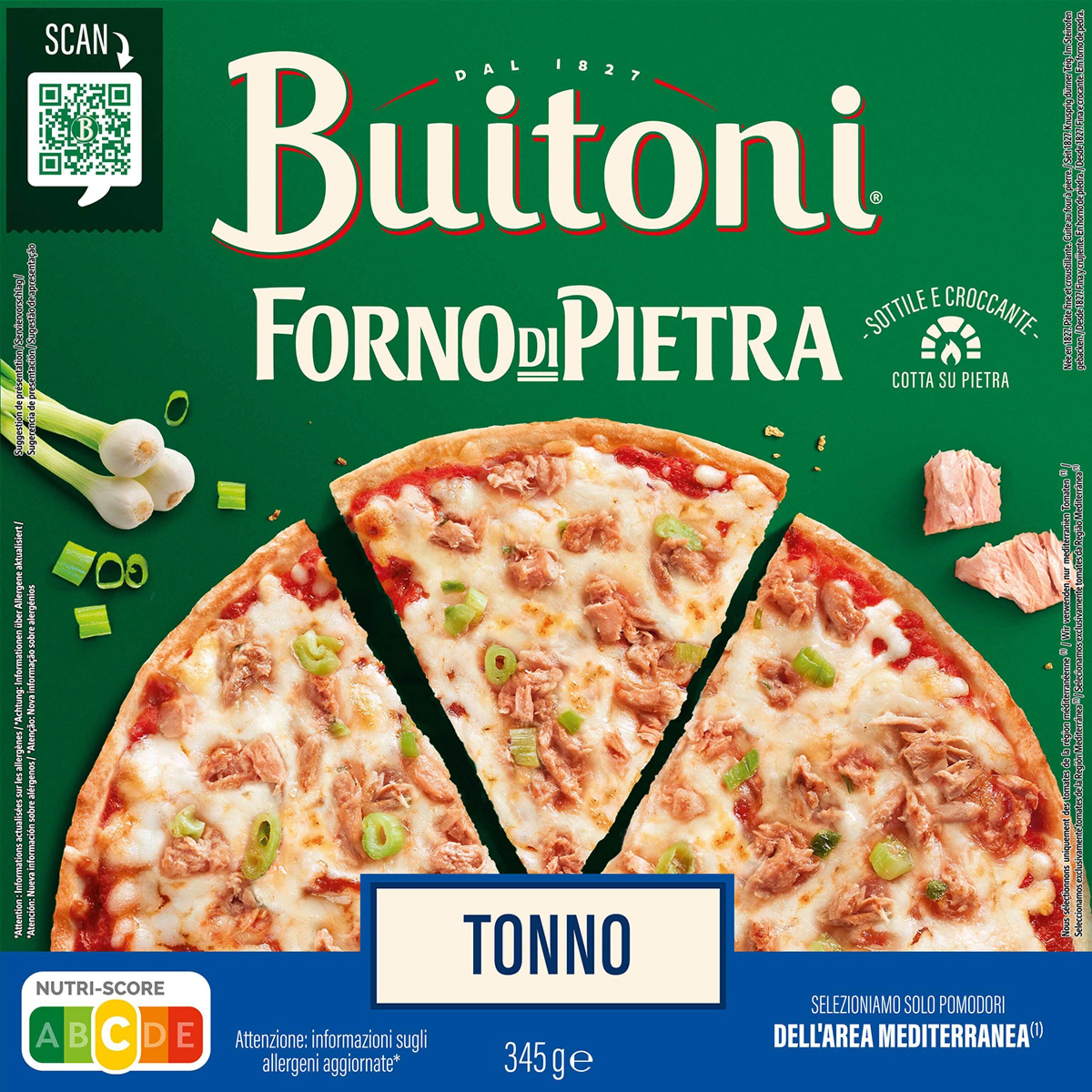 pizza con atún en aceite Tonno