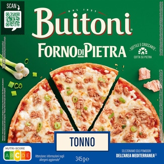 BUITONI FORNO DI PIETRA pizza con atún en aceite  Tonno estuche 360 g