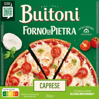 BUITONI FORNO DI PIETRA pizza caprese tomate cherry mozzarella y pesto estuche 350 g