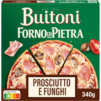 BUITONI FORNO DI PIETRA Pizza Schinken und Champignons Proscuitto e Funghi Karton 340 g