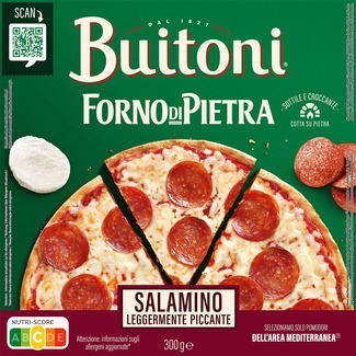 BUITONI FORNO DI PIETRA Salami-Pizza leicht scharf Salamino Karton 300 g