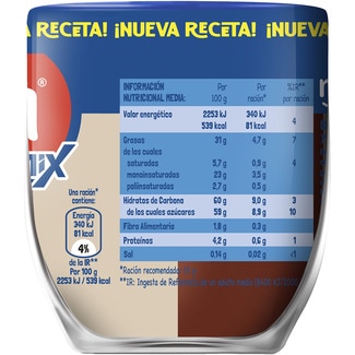 Chocomix crema de cacao, avellanas y leche sin gluten y sin aceite de palma vaso 180 g - Nocilla