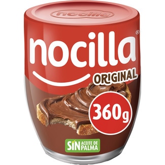 NOCILLA crema de cacao y avellanas original sin gluten y sin aceite de palma vaso 360 g