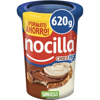 NOCILLA Chocomix crema de cacao, avellanas y leche sin gluten y sin aceite de palma tarrina 620 g