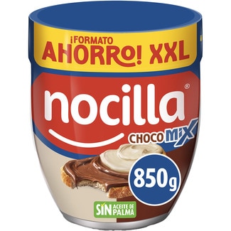 NOCILLA Chocomix Kakao-, Haselnuss- und Milchcreme ohne Palmöl glutenfrei Schale 850 g