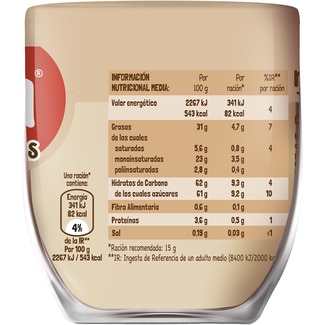 Crema de leche y avellanas 30%- grasas saturadas sin aceite de palma vaso 180 g - Nocilla
