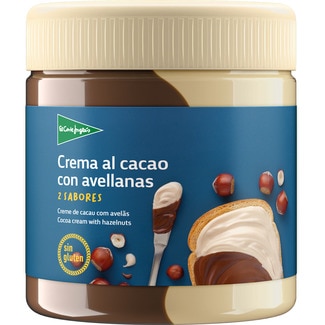 EL CORTE INGLES crema al cacao con avellanas 2 sabores sin gluten Schale 500 g