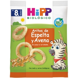 HIPP BIOLOGICO tortitas de arroz con manzana ecológicas sin gluten y sin azúcar añadido desde 8 meses bolsa 30 g