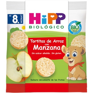 HIPP BIOLOGICO organic spelt and oat rings with corn and rice no added sugar or salt container 30 g from 8 months