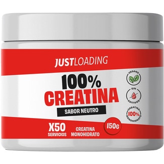 JUST LOADING creatina monohidrato sabor neutro vegana bote 150 g