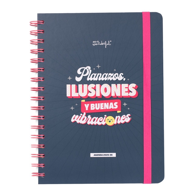 Agenda escolar 2025-2026 semanal Mr Wonderful Basic: Planazos, ilusiones y buenas vibraciones..