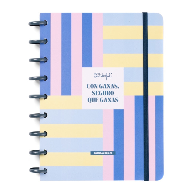 Agenda escolar 2025-2026 semanal Mr Wonderful: Con ganas, seguro que ganas..