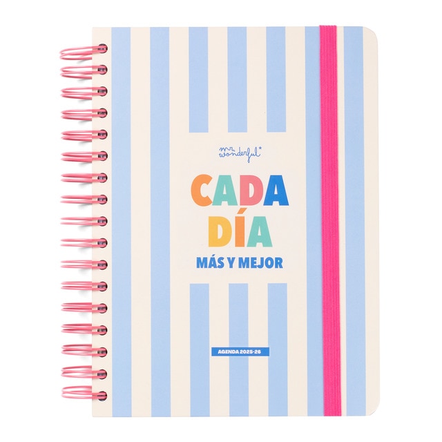 Agenda escolar 2025-2026 diaria Mr Wonderful: Cada día más y mejor..