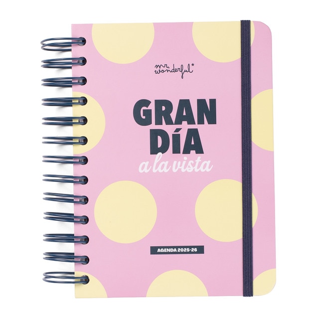 Agenda escolar 2025-2026 semanal, pequeña Mr Wonderful: Gran día a la vista..