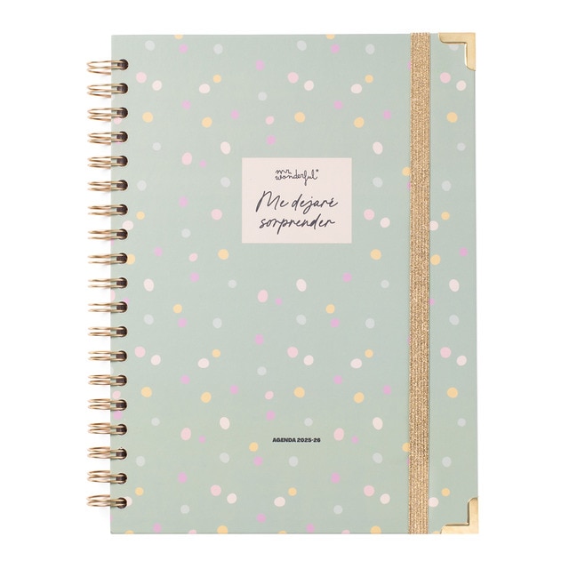 Agenda escolar 2025-2026 semanal Extragrande Mr Wonderful: Me dejaré sorprender..
