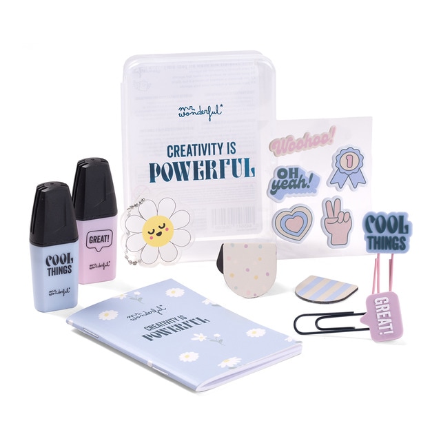 Kit para decorar tu agenda Mr Wonderful: Creativity is powerful..