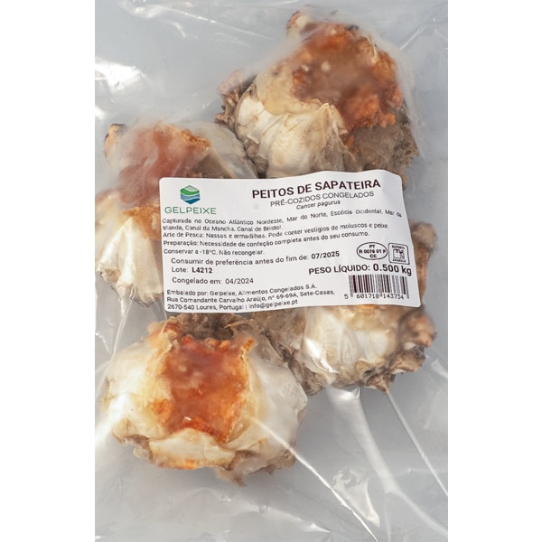 Peitos de Sapateira Pré-Cozidos embalagem 500 g