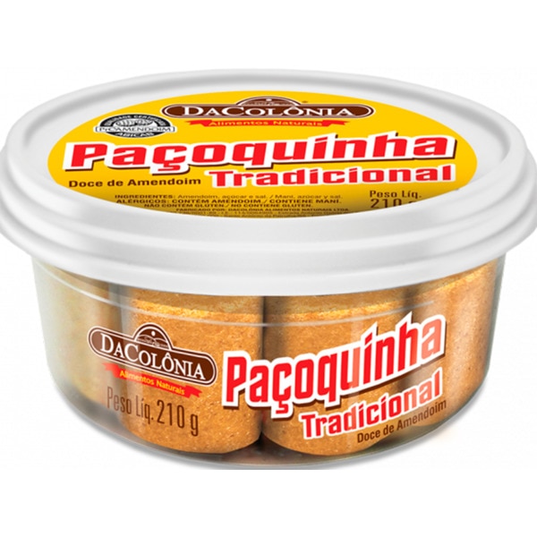 Paçoca Dacolônia embalagem 210 g