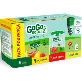 Gogo Squeez Multipack 16 unidades embalagem 90 g