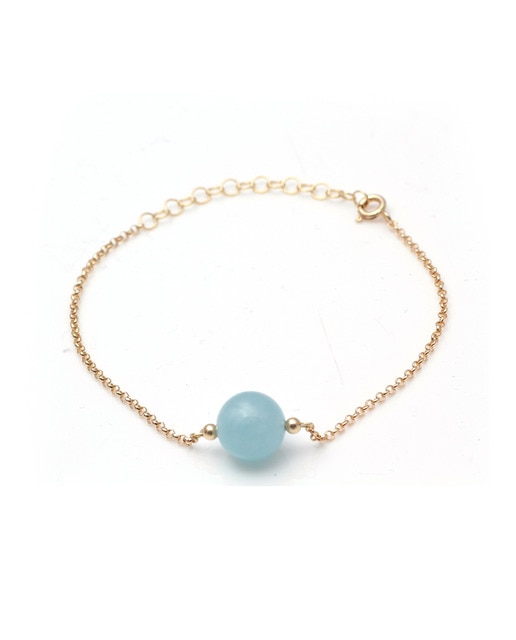 Pulsera Oro Agua Marina