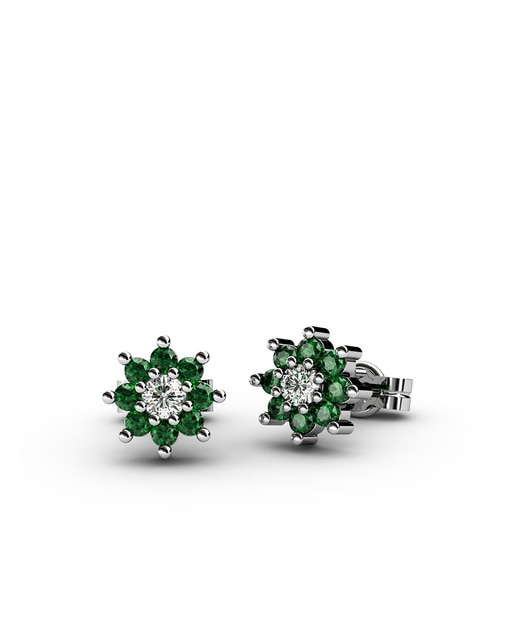 Ptes Diamante 0,12Ct Esmeralda