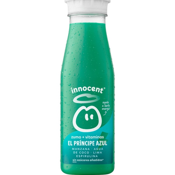 Sumo Fortalecedor El Príncipe Azul de Maçã, Água de Coco, Lima e Espirulina garrafa 330 ml