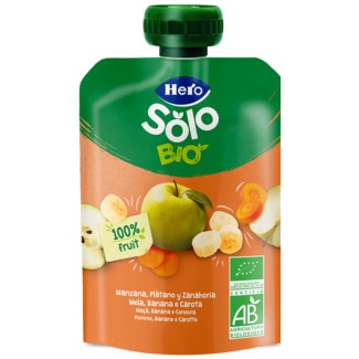 Hero Solo Saqueta de Maçã, Banana e Cenoura saqueta 100 g