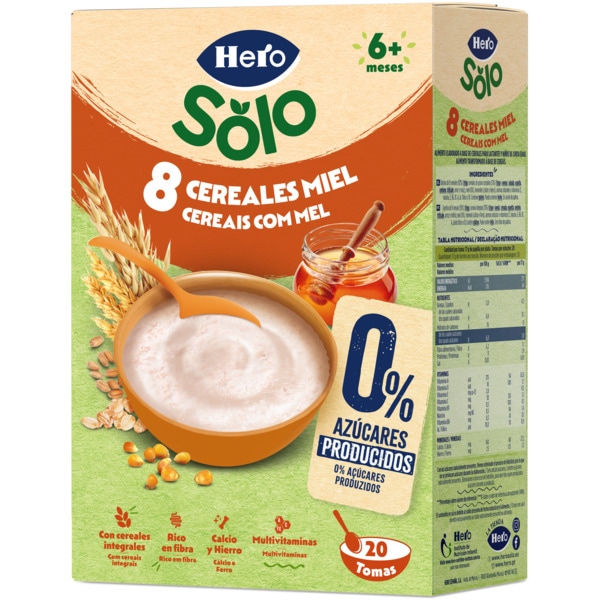 Farinha 8 Cereais com Mel embalagem 340 g