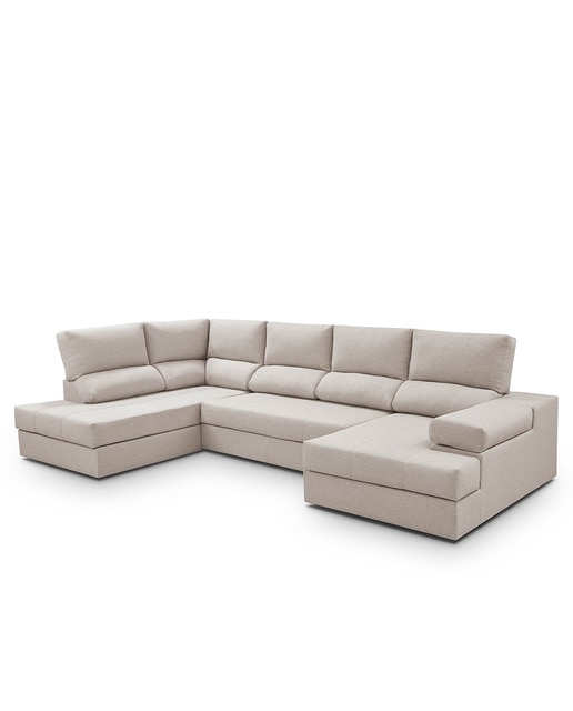 Sofá cama con rinconera izquierda y chaiselongue derecha Eskil El Corte Inglés . Reacondicionado grado A