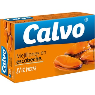 CALVO mejillones en escabeche de las rías gallegas 8-12 piezas lata 69 g neto escurrido