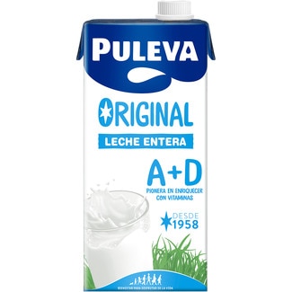 precios Puleva Leche Entera Original Con Vitamina A+D Brik 1 L en Hipercor