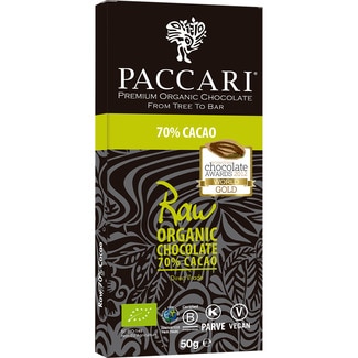 PACARI Raw Roh-Schokolade mit 70% Bio-Kakao Tafel 50 g