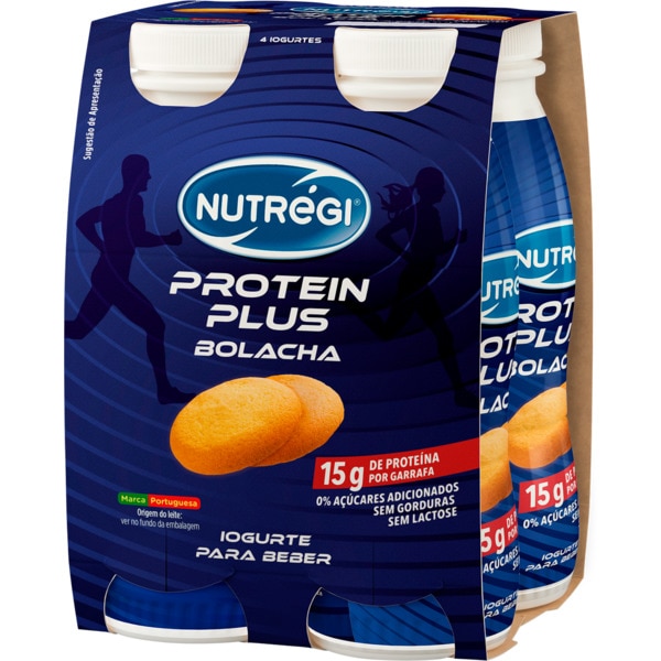 Iogurte Proteína Magro Líquido de Bolacha Pack 4 uidades embalagem 170 g