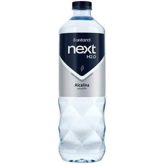 FONTAREL NEXT H2.0 agua mineral natural alcalina con pH 9+ botella 1 l