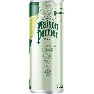 MAISON PERRIER agua con gas sabor lima 0% azúcares lata 33 cl