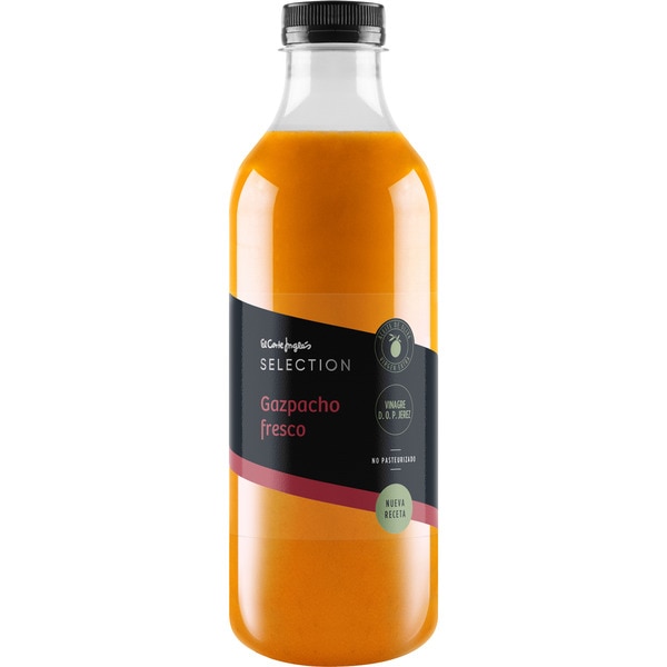 gazpacho fresco con aceite de oliva virgen extra y vinagre DOP de Jerez botella 1 l