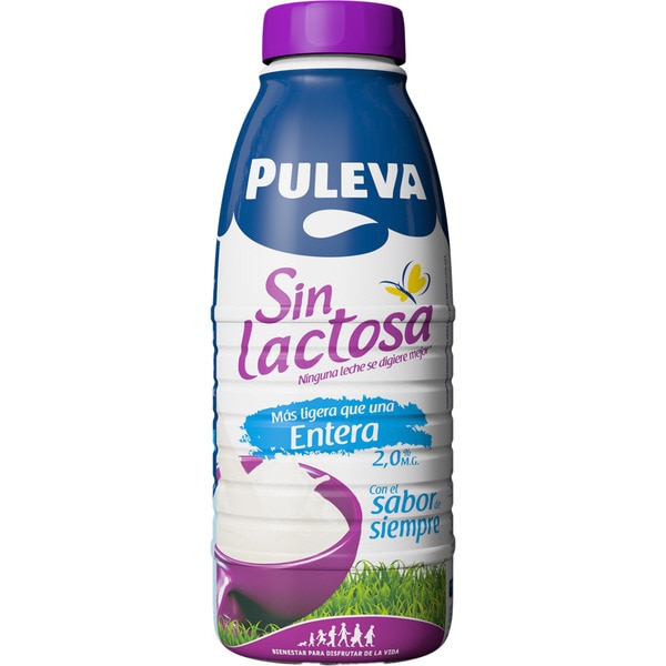 leche entera más ligera que una entera 2% materia grasa sin lactosa botella 1 l