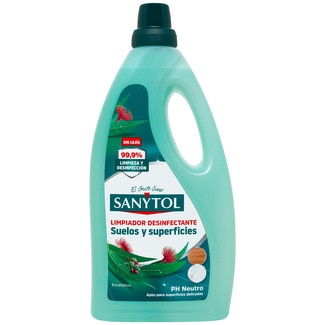 SANYTOL limpiador desinfectante sin lejía para todo tipo de superficies ph neutro botella 1,2 l