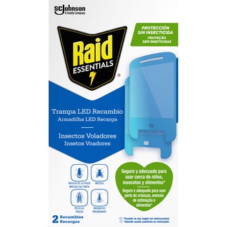 RAID trampa led recambio insectos voladores Nachfüllpackung 2 Einheiten