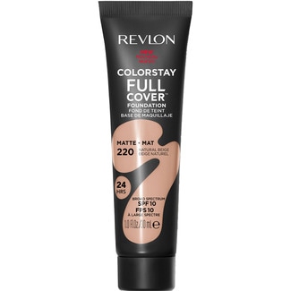 REVLON base de maquillaje permanente Colorstay Full Cover mate SPF-10 tono 220 Natural Beige