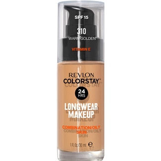 REVLON base de maquillaje permanente Colorstay SPF-15 tono 310 Warm Golden para pieles mixtas y grasas