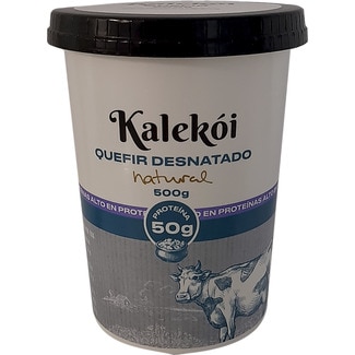 KALEKOI kéfir natural desnatado alto en proteínas envase 500 g