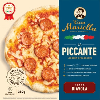 CASA MARIELLA pizza italiana La Piccante Diavola con salami picante estuche 380 g