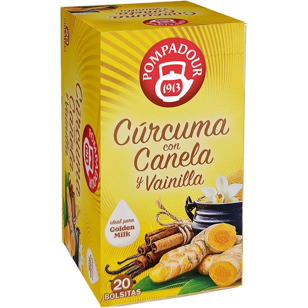 Kurkumatee mit Zimt und Vanille, ideal für Golden Milk Karton 20 Tütchen